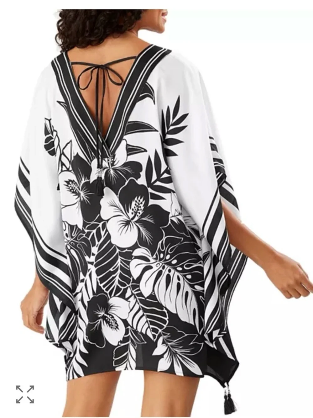 Tommy Bahama Tunic Cover up Hibiscus Printed Tunic v-neck and tropical design